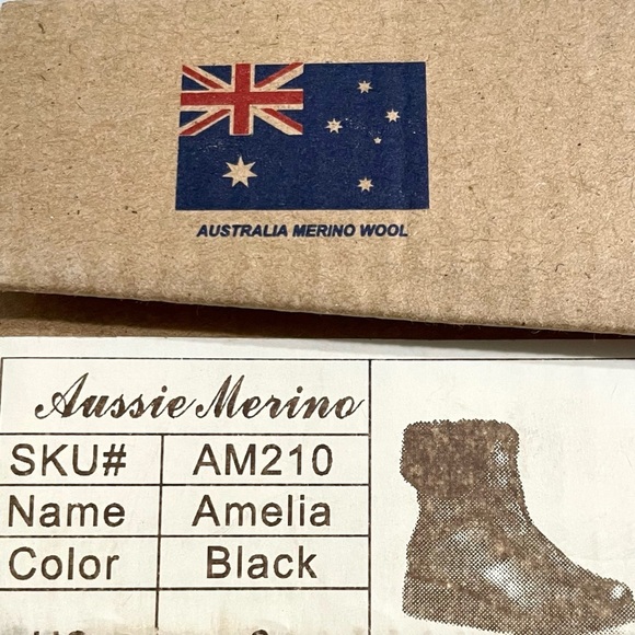 AUSSIE MERINO black suede and merino sherpa wool Amelia winter boots NIB 9.5 - Picture 12 of 14